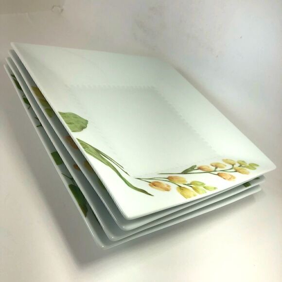 Set of (2) - NORITAKE AZUMA NO MICHI FLORAL № 1654 Square Plate - Picture 11 of 12